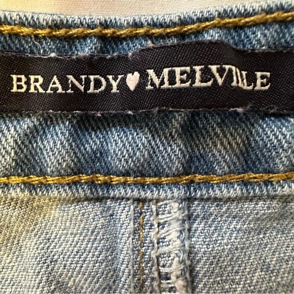 Brandy Melville Button Denim Mini Skirt Size Small (B)2 - Picture 3 of 6